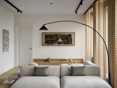 Гостиная в стиле минимализм — стиль джапанди в интерьере квартиры