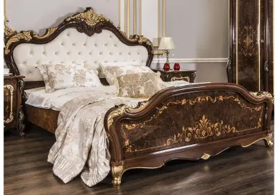 Кровать 180х200 энрике корень дуба глянец — спальня энрике эра мебель