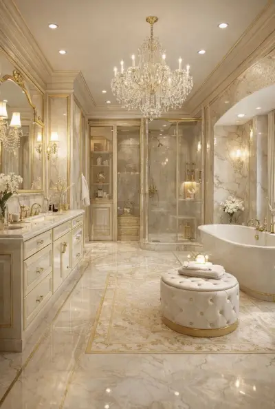 Luxury antonovich design санузел — ванна неоклассика