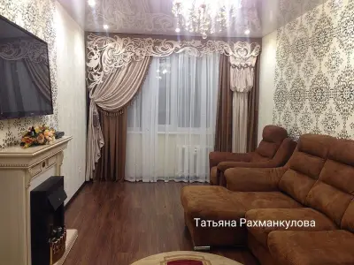 Шторы с ламбрекеном для гостиной в классическом стиле — ажурные ламбрекены