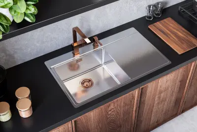 Дозатор для кухонной мойки alveus kork 1135543 бронза — кухонная мойка