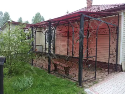 Беседка кованая бс010 — беседка к дому из металла