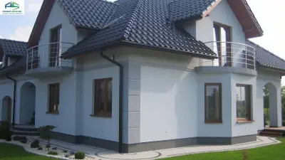 Дом белый короед — дом штукатурка фасад