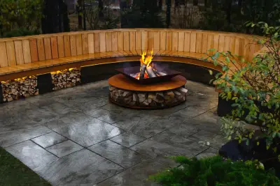 Кострище в ландшафтном дизайне — кострище patio roca
