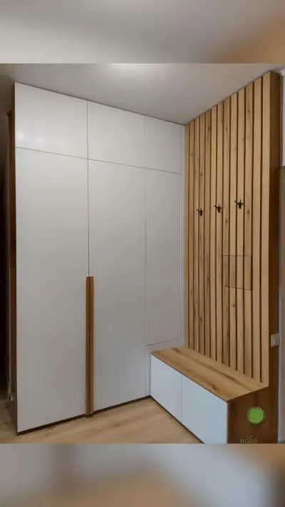 Шкаф в прихожую с распашными дверями arredamento casa — угловая прихожая в современном стиле