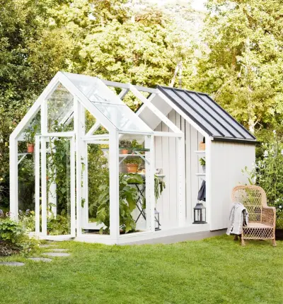 Теплица в скандинавском стиле — садовый домик greenhouse