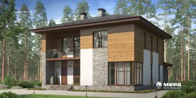 Стиль райта проекты домов — проект двухэтажного дома из газобетона