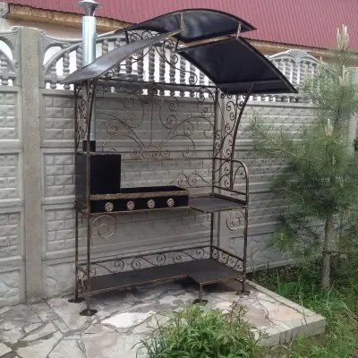 Кованый навес для мангала — мангал с крышей