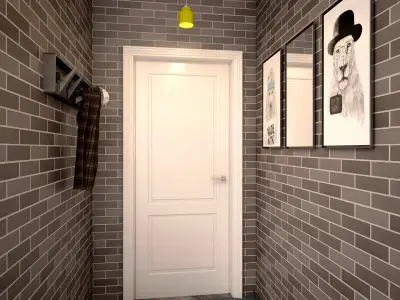Кирпичики в интерьере прихожей — отделка прихожей под кирпич