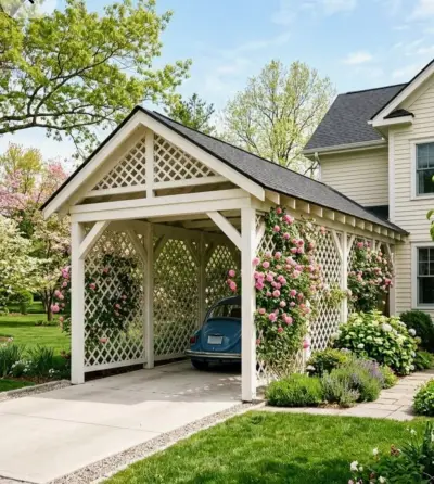 Walmdach carport mit rundbögen — беседка