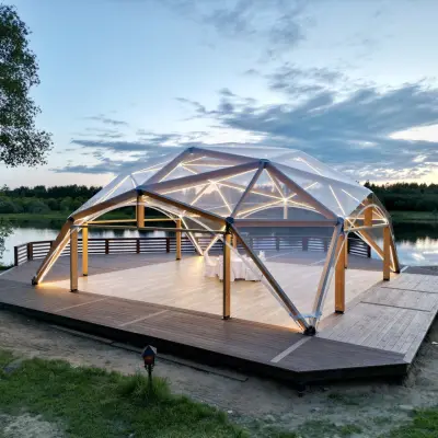 Деревянные шатры квадросфера ® alpbau — купольная беседка