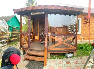 Жидкие окна для беседки — мягкие окна для террасы