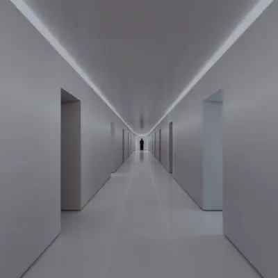 Белый коридор — футуристический интерьер