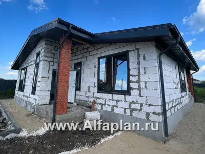 Одноэтажные дома из газобетона — проект одноэтажного дома из газобетона