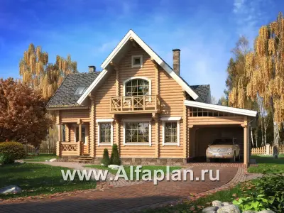 Проект деревянного дома — проект дома из оцилиндрованного бревна