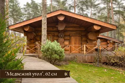 Дома из кедра — баня в диком стиле