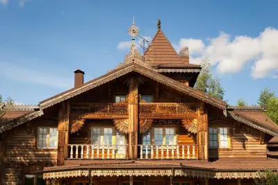 Деревянный особняк \ дом купца тетюшинова\ сергиев посад