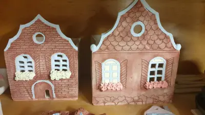 Керамический домик подсвечник — домик из глины