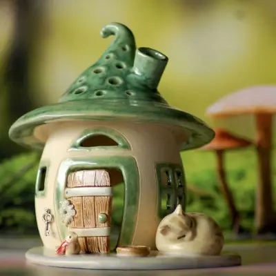 Подсвечник домик керамический — домик из керамики