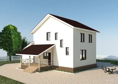 Проект дома из сибита — двухэтажные дома
