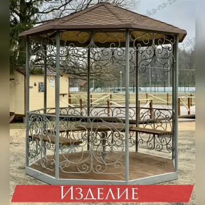 Беседка железная — металлическая беседка