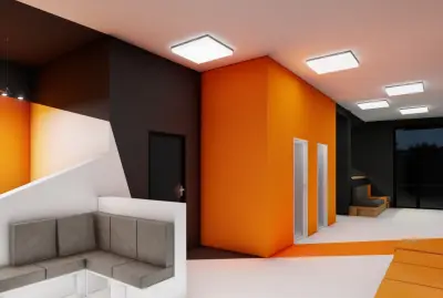 Оранжевый интерьер — офис интерьер
