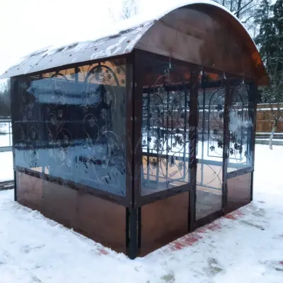Застекленная беседка — остекление беседки