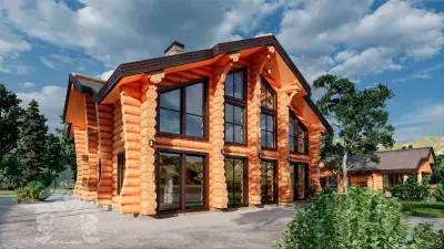 Проект деревянного дома из бревна — дома из кедра